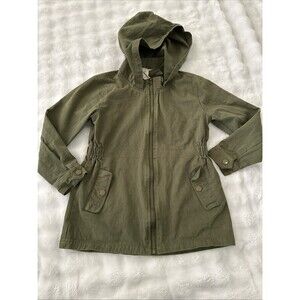 Emma And Elsa Girls Size Medium 10-12 Years Green Jacket Zipper Hood